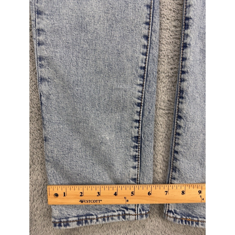 Levis Premium 502 Jeans Men 30x32 Blue Distressed Denim Taper Leg Red Tab - Picture 8 of 11